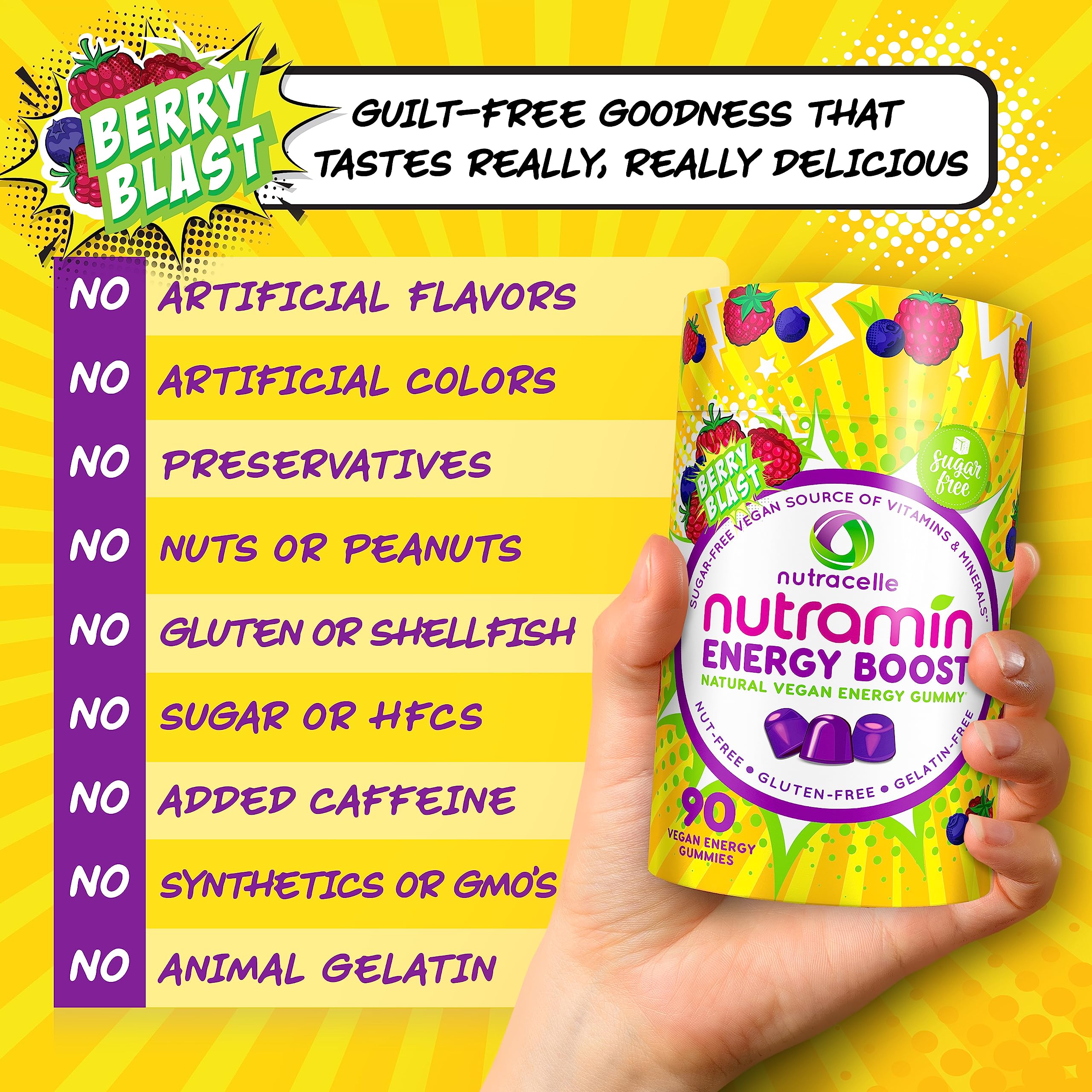 Nutrition label close-up hints at plant-based, allergen-friendly formula for Nutramin.