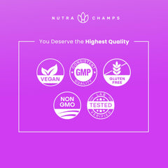 Packaging of NutraChamps Biotin Gummies 2-Pack with gummies