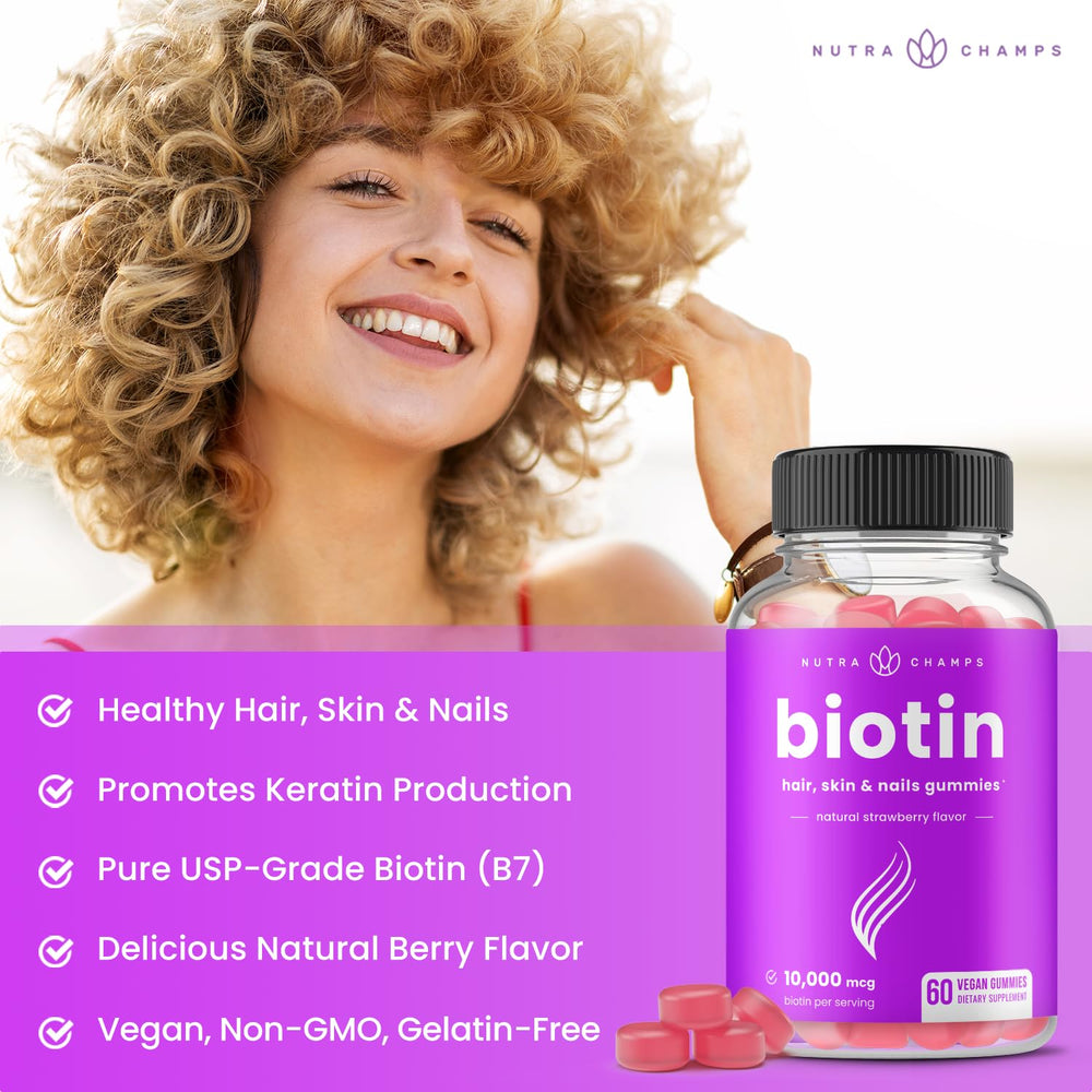 Plant-based vegan biotin gummies ingredients label