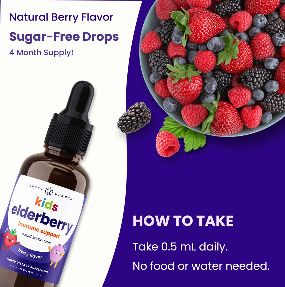 Berry-flavored, sugar-free elderberry drops for kids