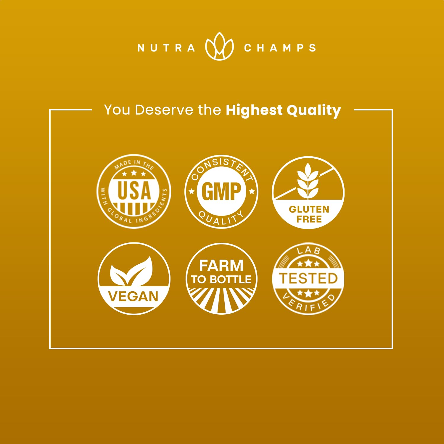 Icons for vegan, non-GMO, gluten-free and allergen-free