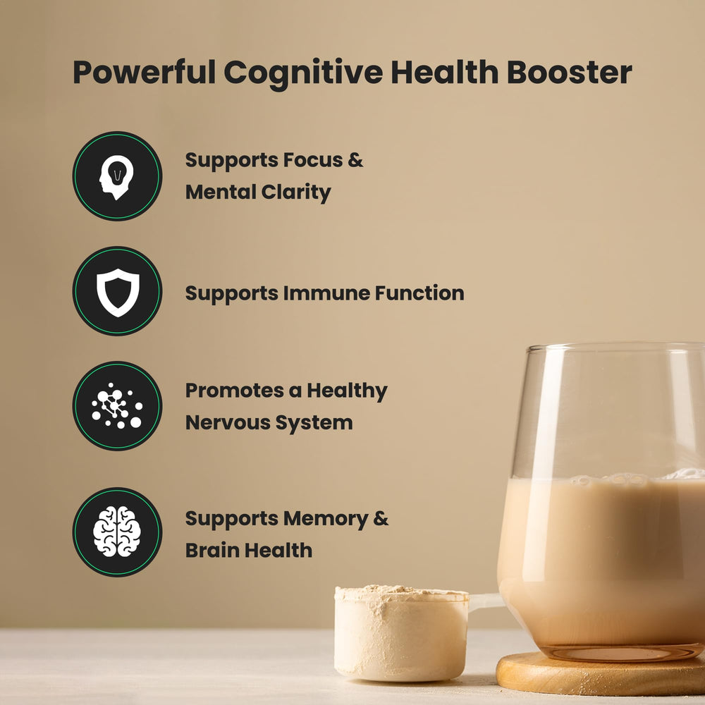 Dosing scoop with Lion's Mane powder