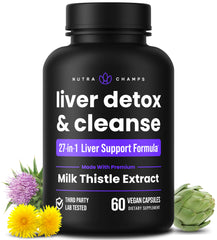 NutraChamps Liver Cleanse Detox bottle – 60 capsules (hero image)