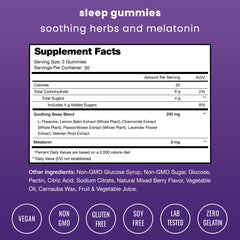 Vegan melatonin gummy with L-Theanine