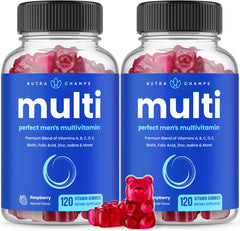 Front view of NutraChamps Men's Multivitamin Gummies 240-count, 2-pack