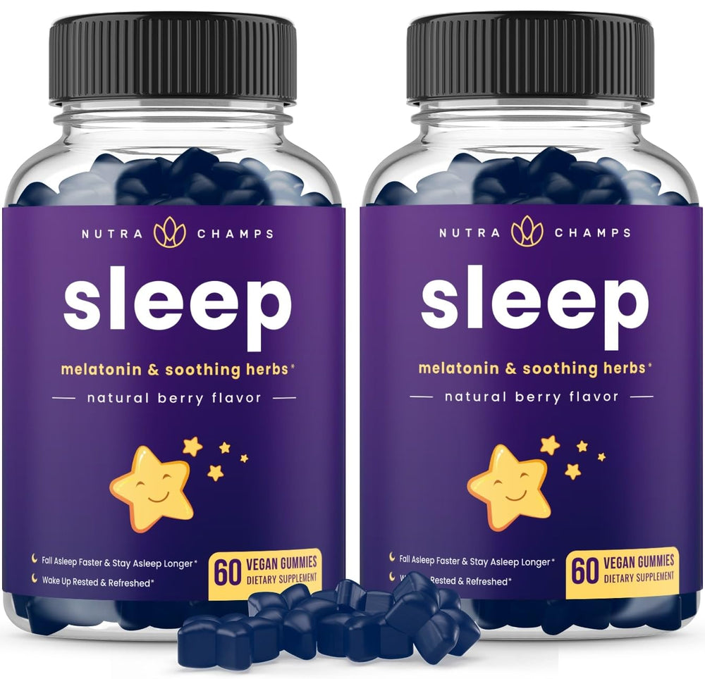 NutraChamps Sleep Gummies for Adults and Kids – berry flavor