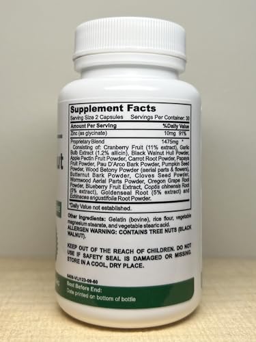 Capsules of Nutracraft Black Walnut Detox