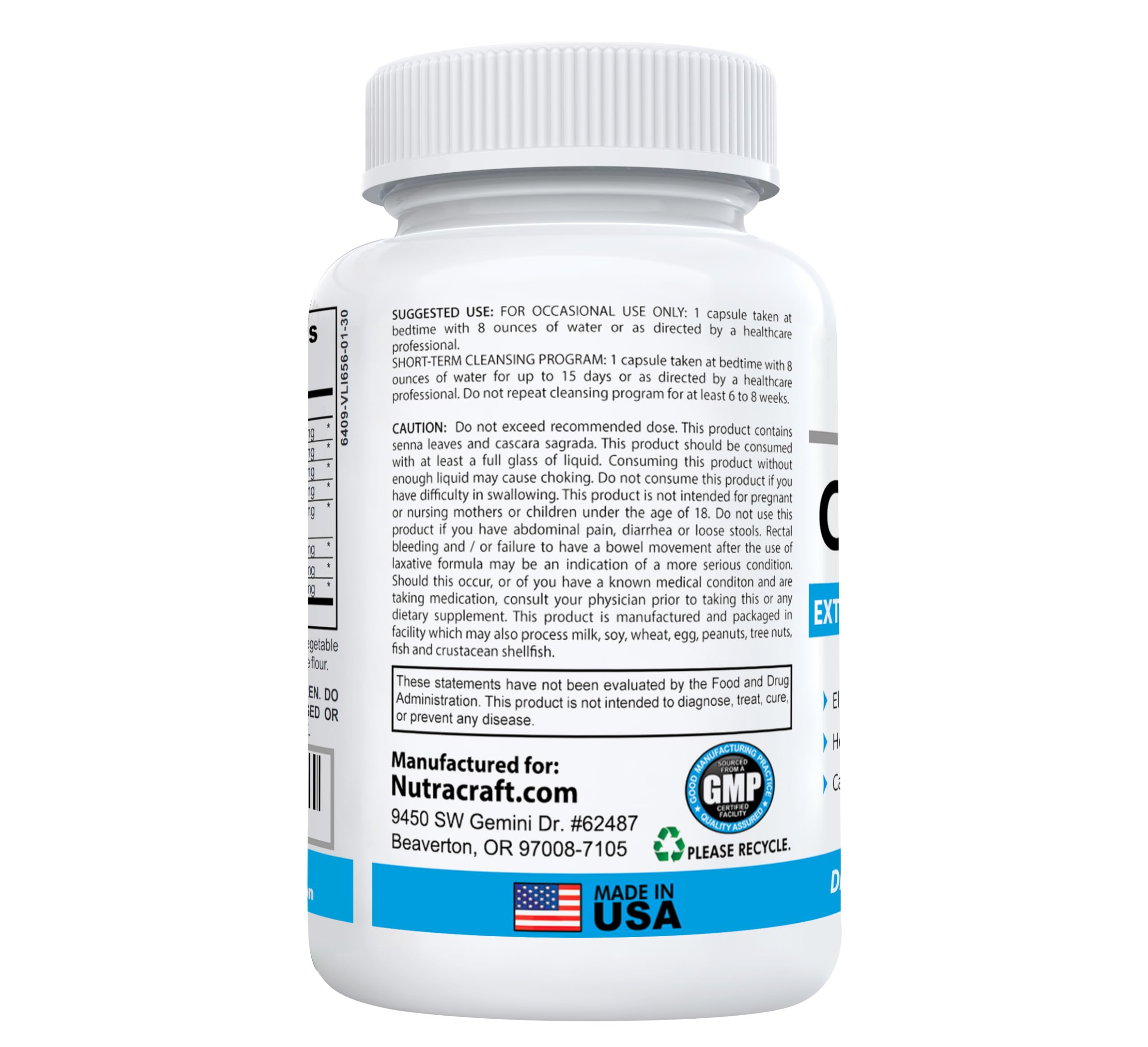 Nutracraft ColonClean capsules close-up for easy daily detox assistance