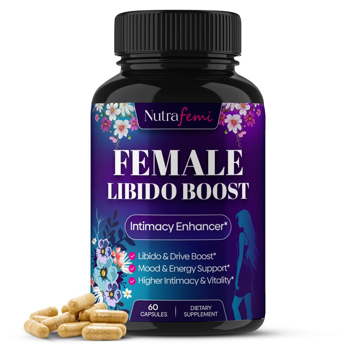 Nutrafemi female libido booster bottle and packaging