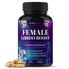 Nutrafemi female libido booster bottle and packaging