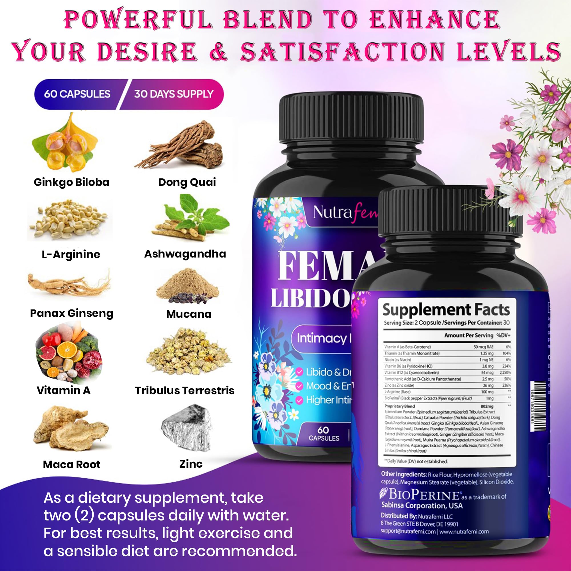 Close-up of Maca root and herbal ingredients