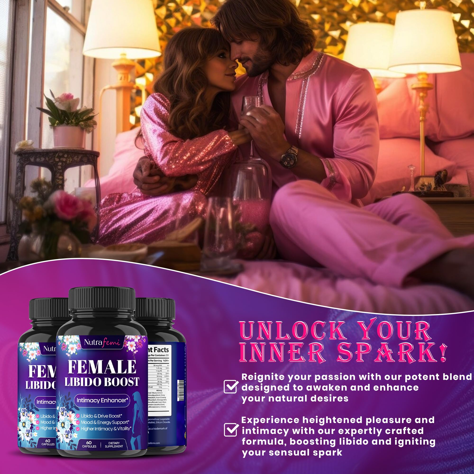 Illustration of hormonal balance and mood support