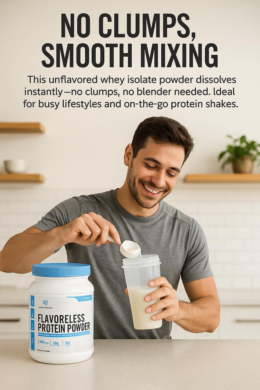 Keto-friendly NutraForce unflavored whey isolate protein powder