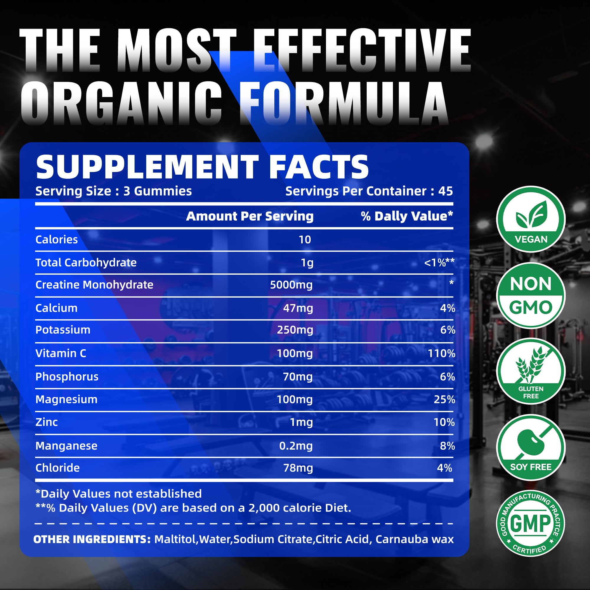 Blueberry electrolyte gummies close-up