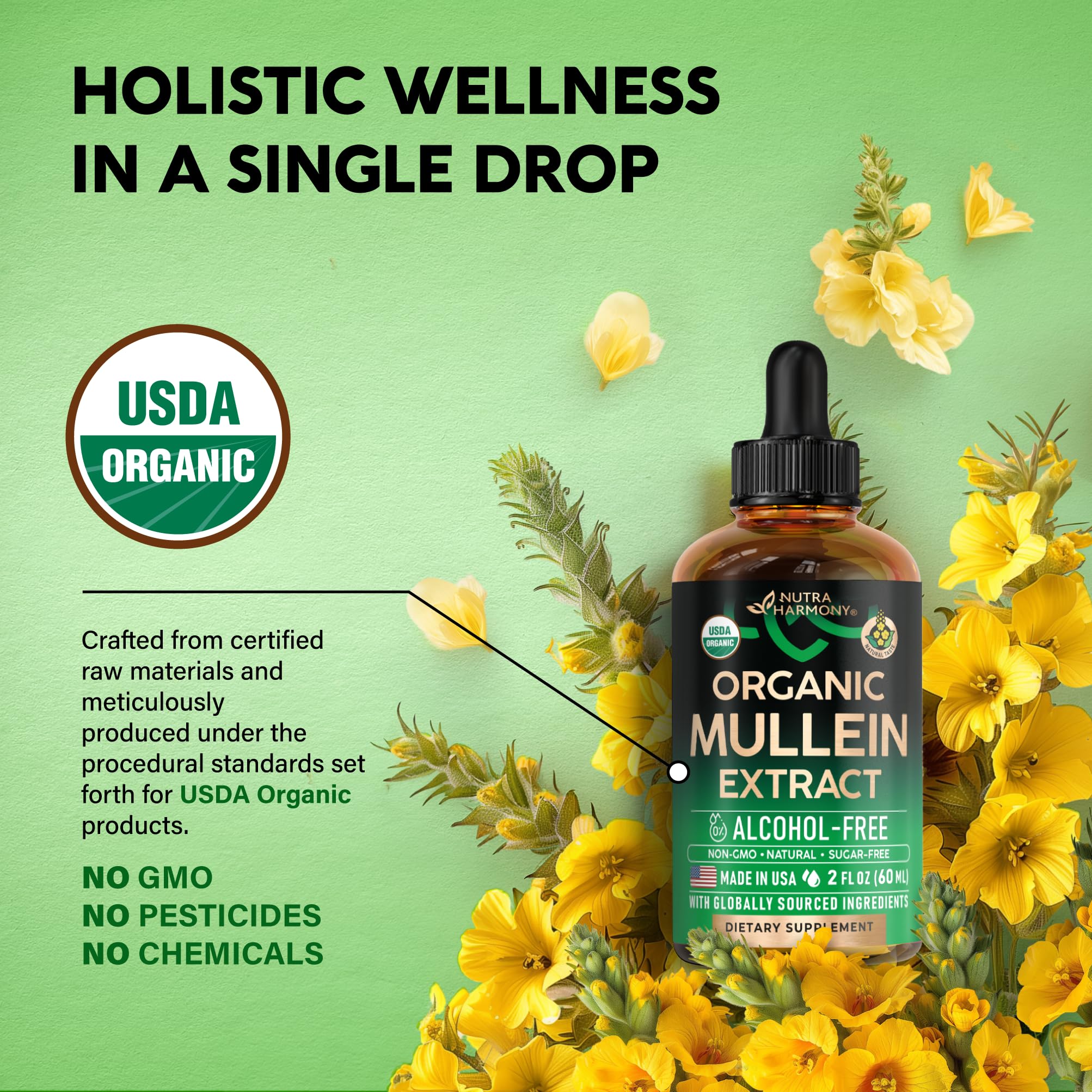 NUTRAHARMONY drops made in USA indication of trusted production