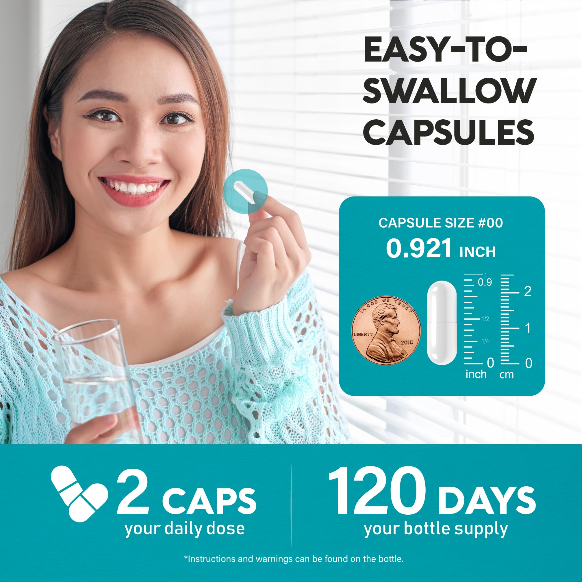 Non-GMO, gluten-free vegan labeling on NAC supplement