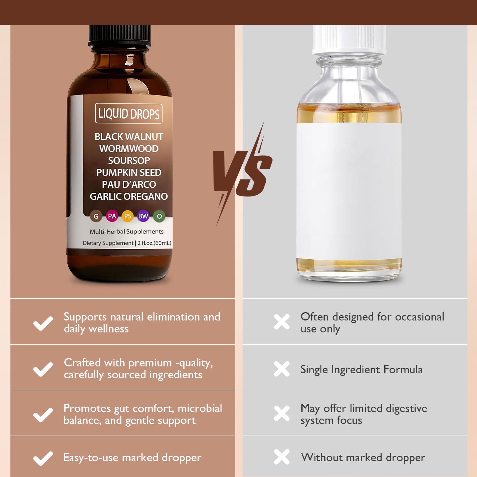 Vegan, additive-free Nutralis liquid drops label