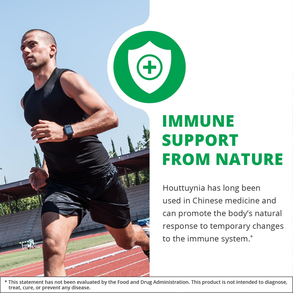 NutraMedix Houttuynia tincture label detail emphasizes vegan formula and mission