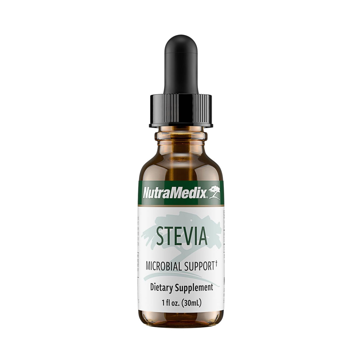 Bottle of NutraMedix Stevia liquid drops - 1 oz (30 ml)