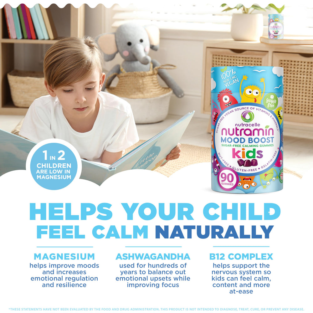 Strawberry-flavored mood boost gummy close-up