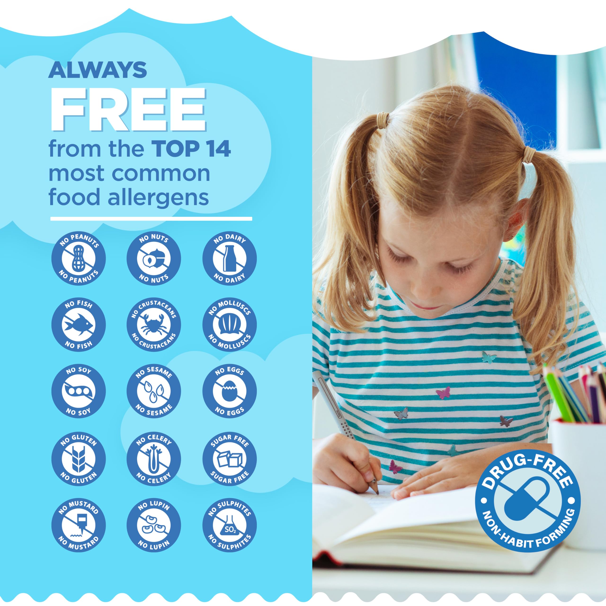 Sugar-free badge on product packaging