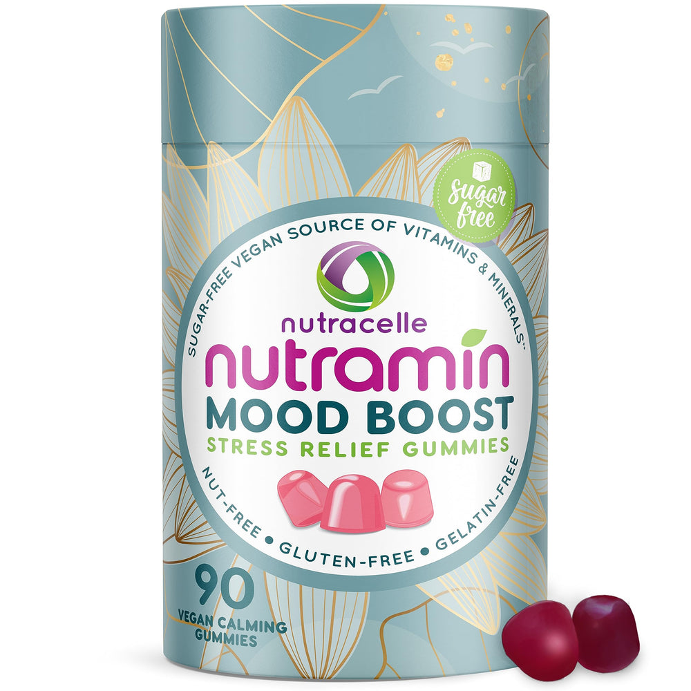 90-count Nutramin Mood Boost Gummy bottle on white background