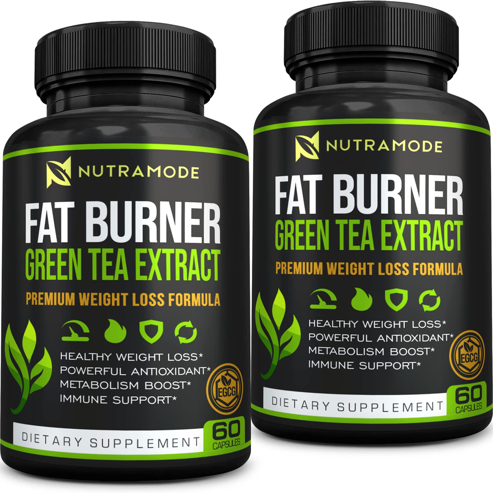 NUTRAMODE Green Tea Extract Fat Burner bottle and capsules