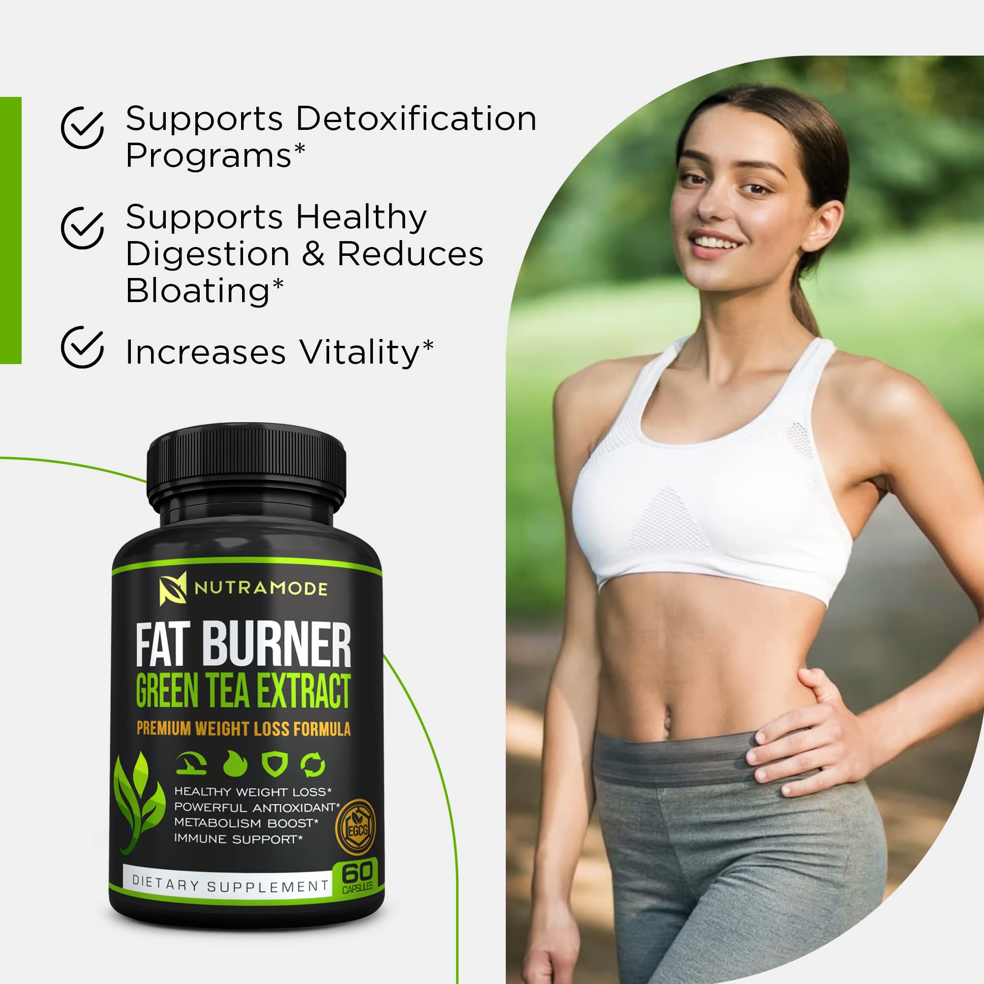 Garcinia Cambogia and Raspberry Ketones with tea leaves