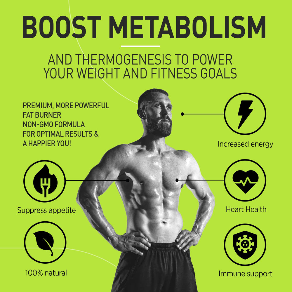 Thermogenic fat burning concept showing belly fat reduction