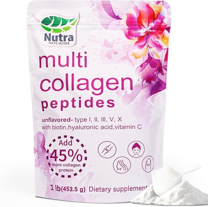 NutraNourish Collagen Powder 2lb unflavored - front of tub