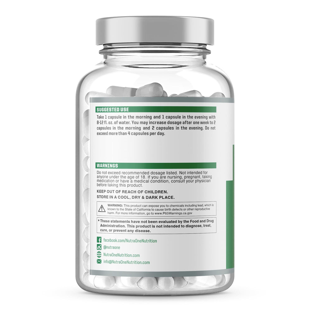 NutraOne DetoxOne ingredients closeup features ginger and citrus blend.