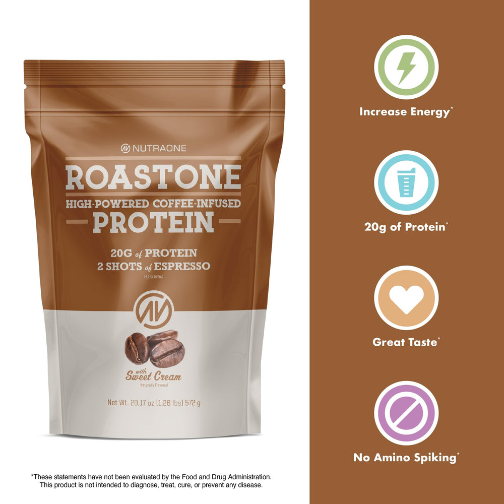 NutraOne RoastOne scoop—easy, precise serving for protein boosts.