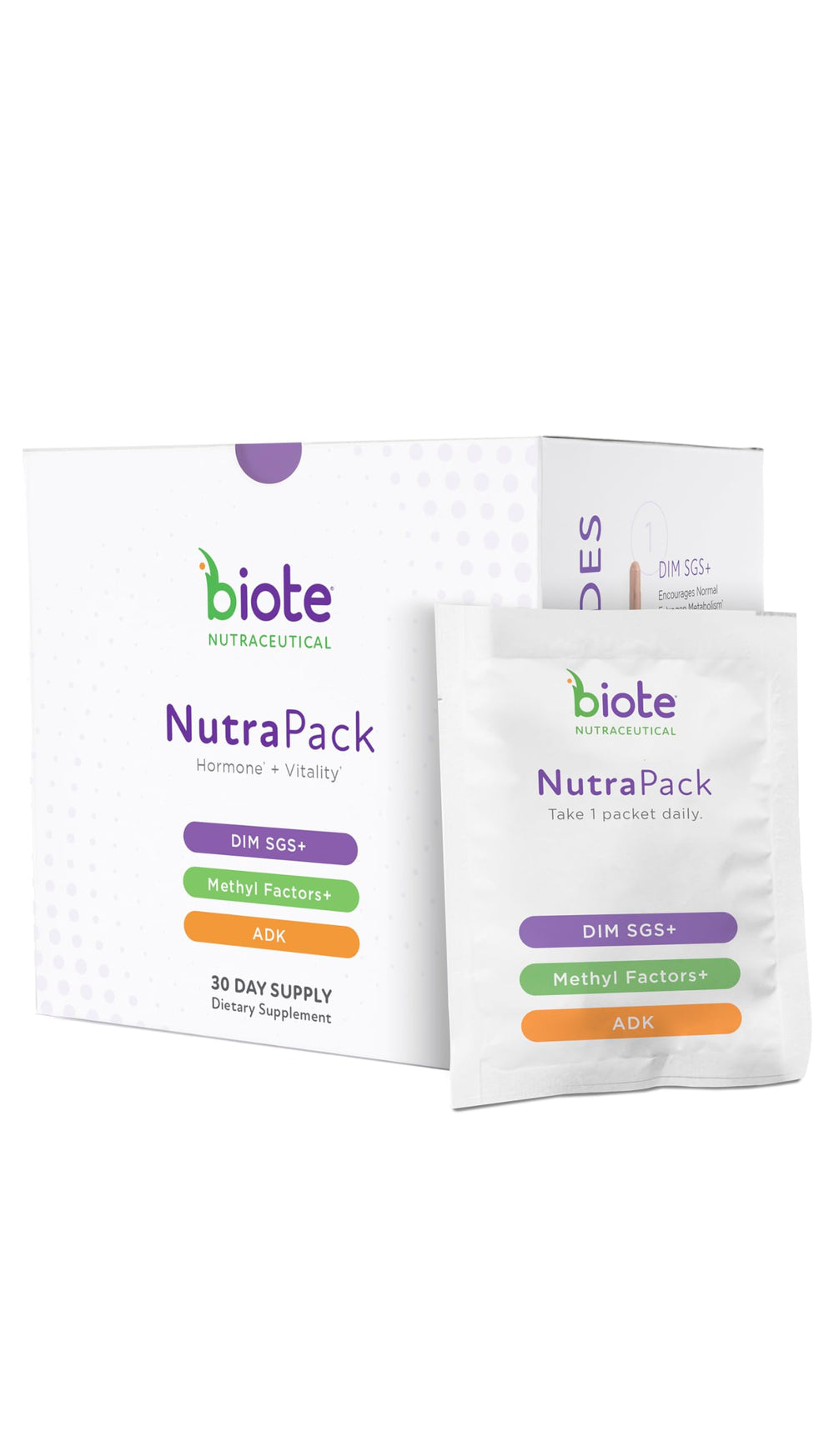 Biote NutraPack packaging with sachets