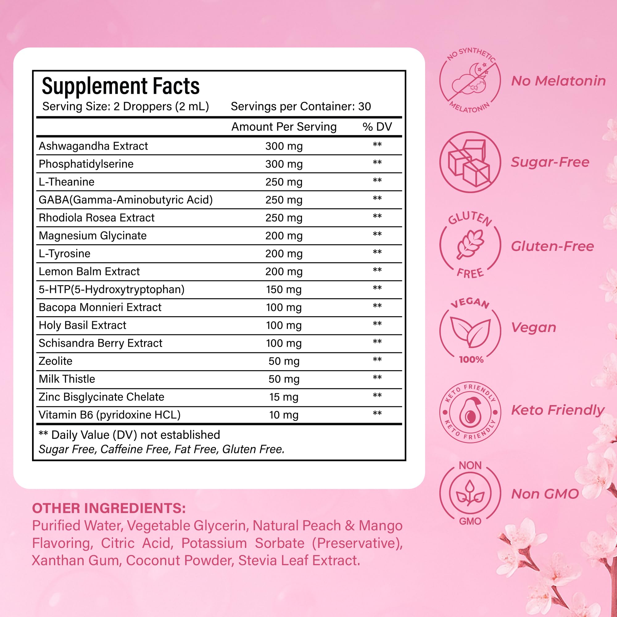 Mood and clarity blend ingredients: Rhodiola, L-Theanine, L-Tyrosine