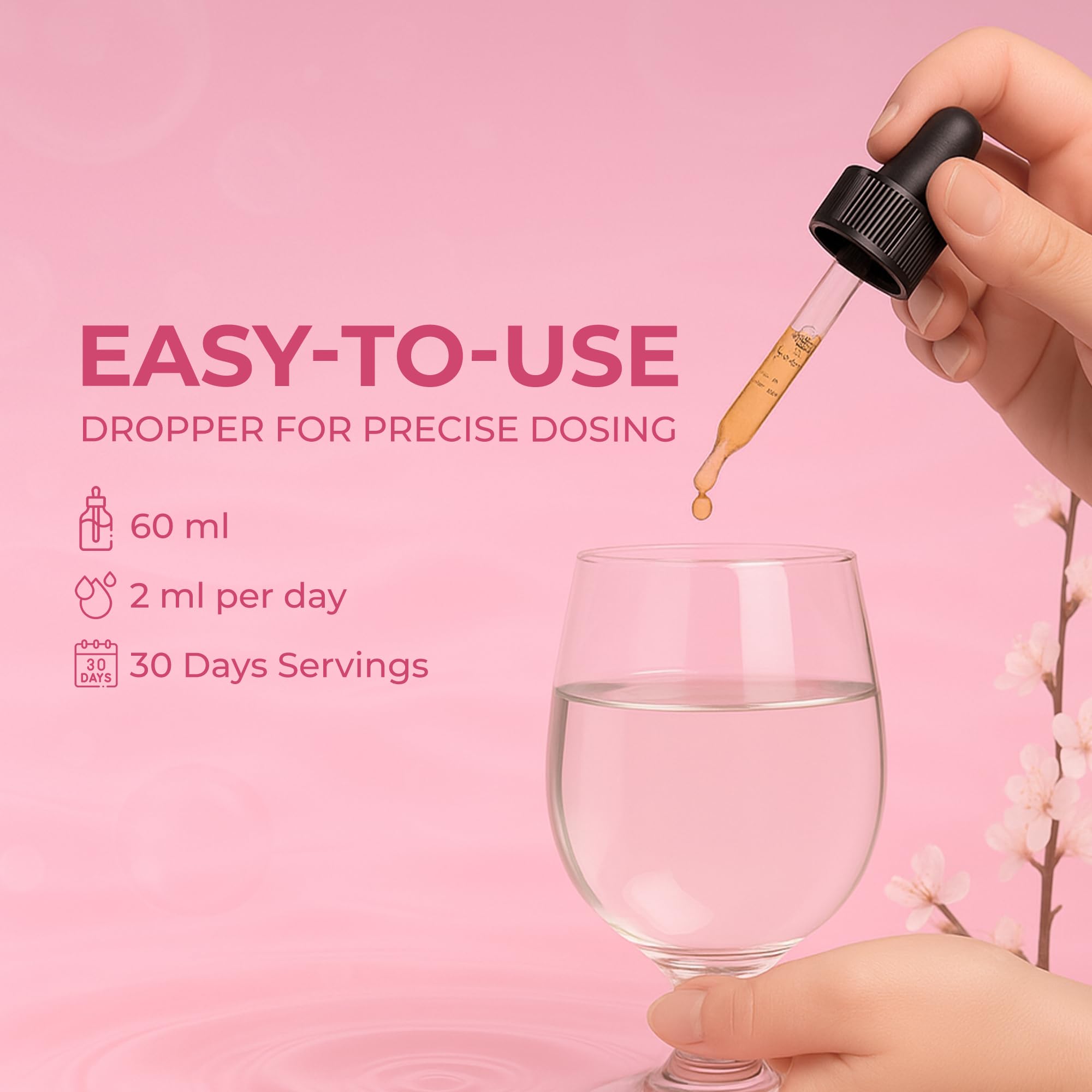 Peach & mango flavored cortisol drops bottle