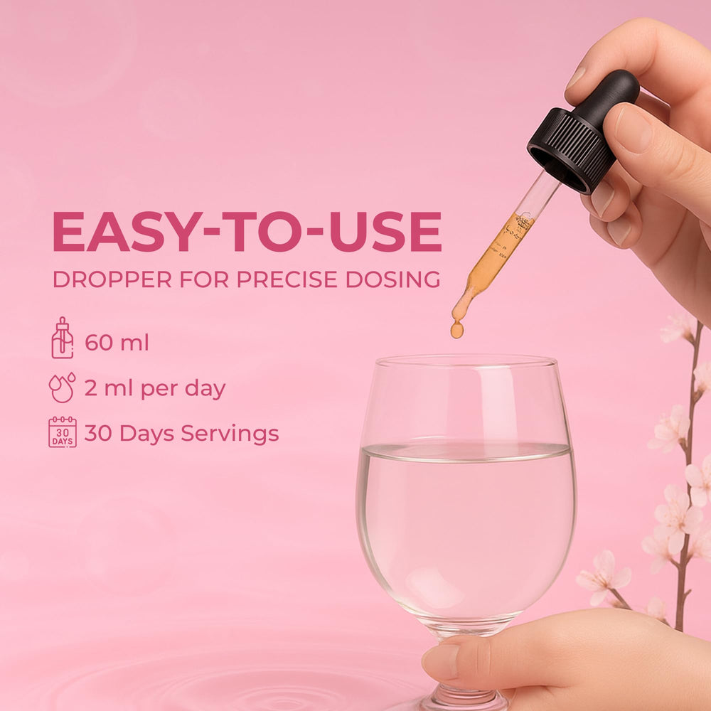 Peach & mango flavored cortisol drops bottle