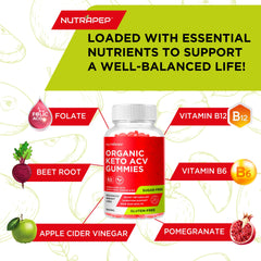 Apple cider vinegar ingredients on NutraPep gummies