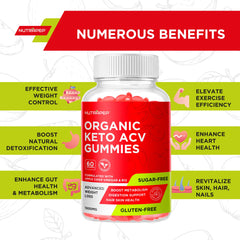 NutraPep open jar revealing organized organic ACV gummies
