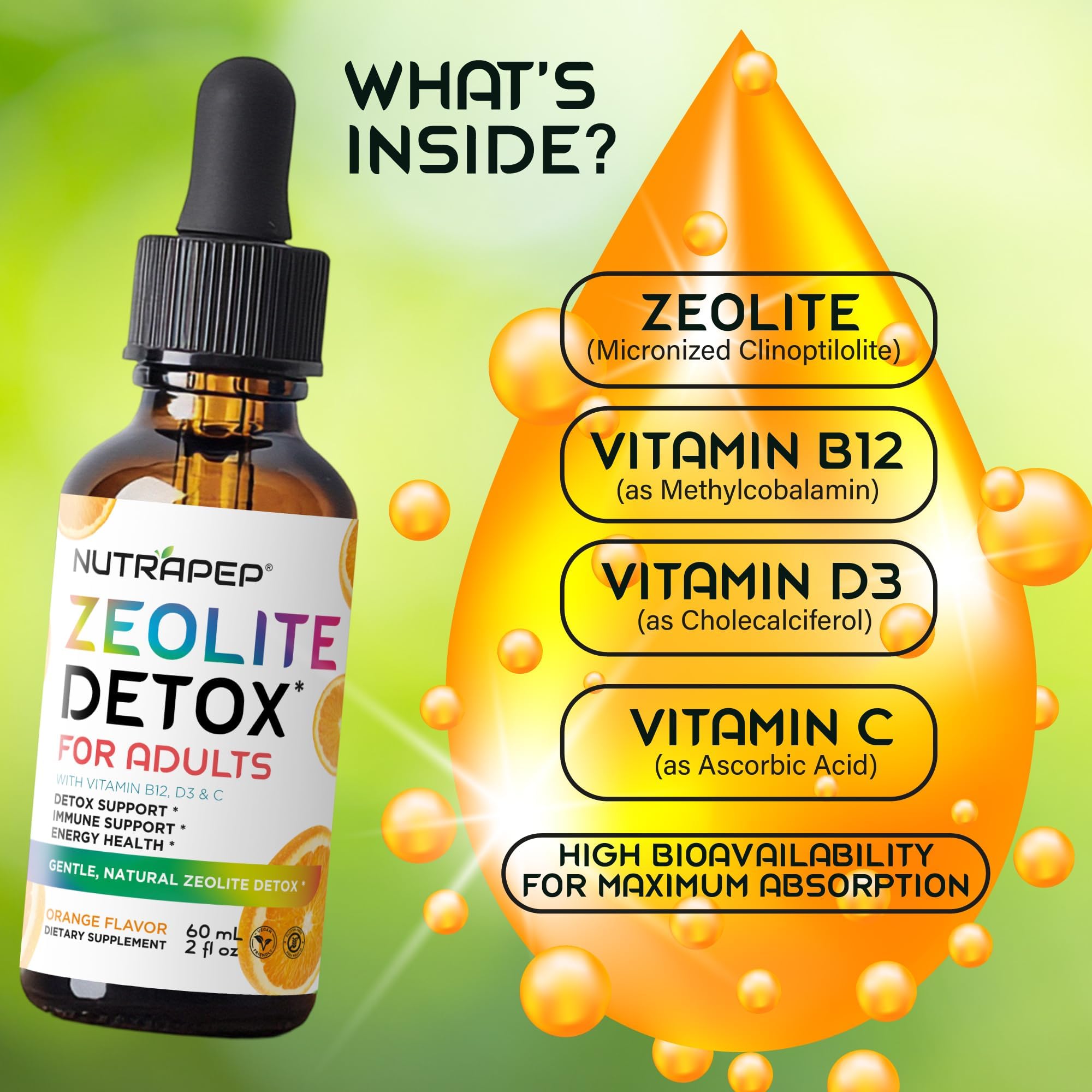 Front packaging showing gluten-free and vegan claims