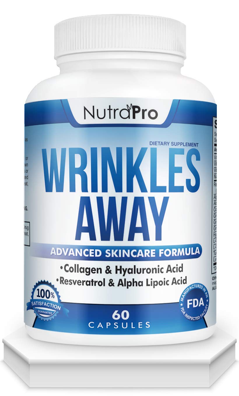 Bottle of NutraPro Dermal Repair Complex on white background