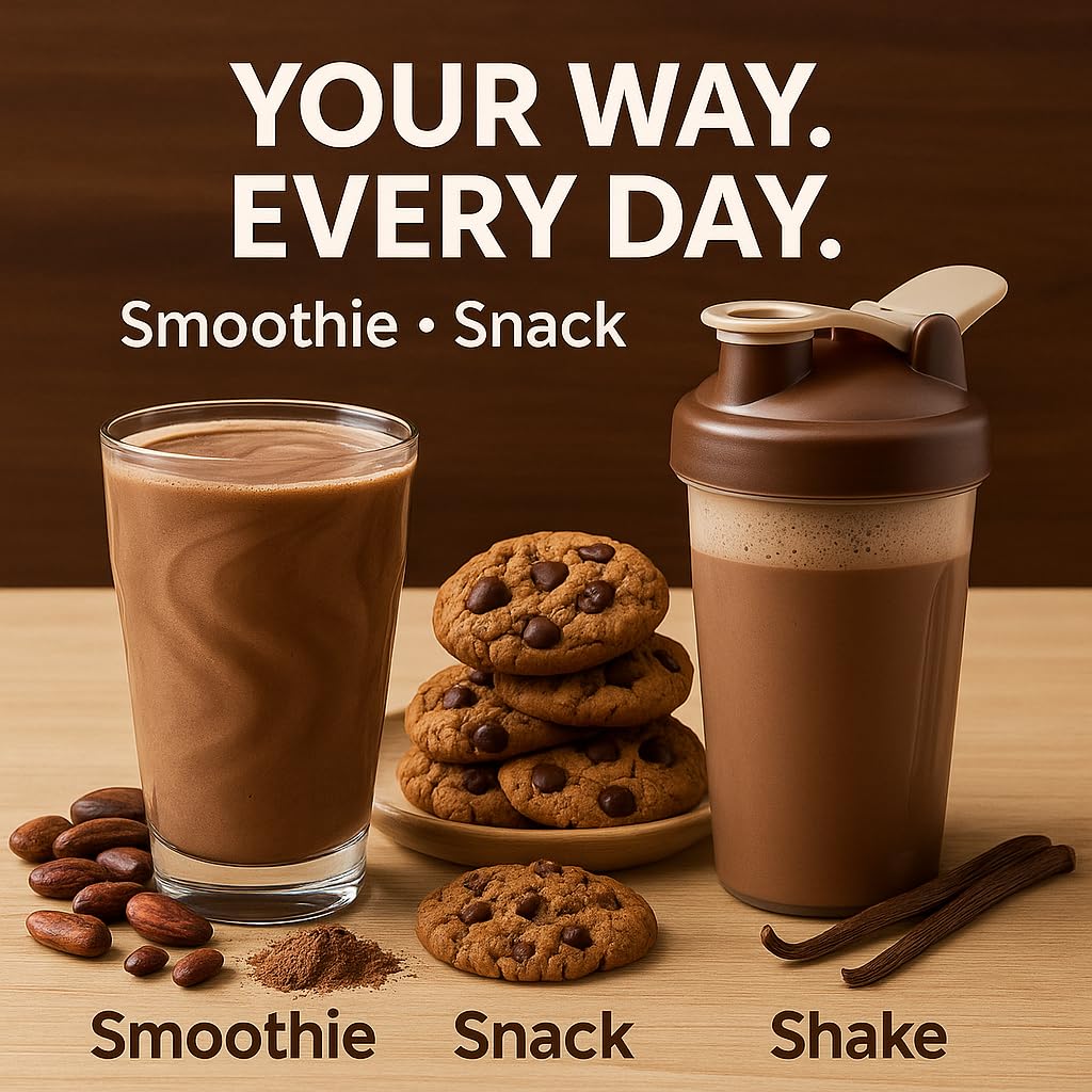 NUTRAPULSE chocolate vegan protein powder used in pancakes for extra protein