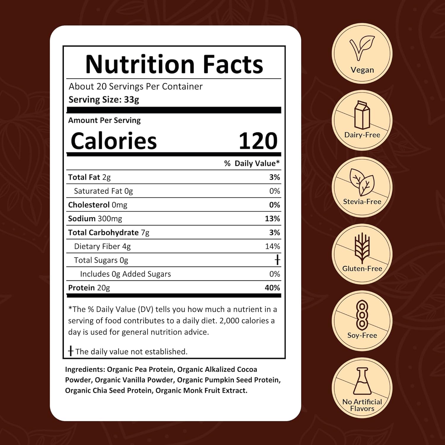 NUTRAPULSE chocolate vegan protein powder in a blended smoothie