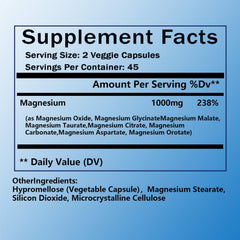 Close-up of magnesium glycinate and taurate capsules