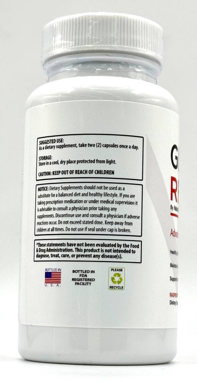 Spilled Gluco Renu capsules beside bottle