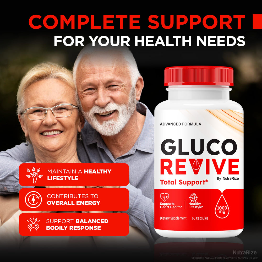 NutraRize Gluco Revive bottle with capsules close-up