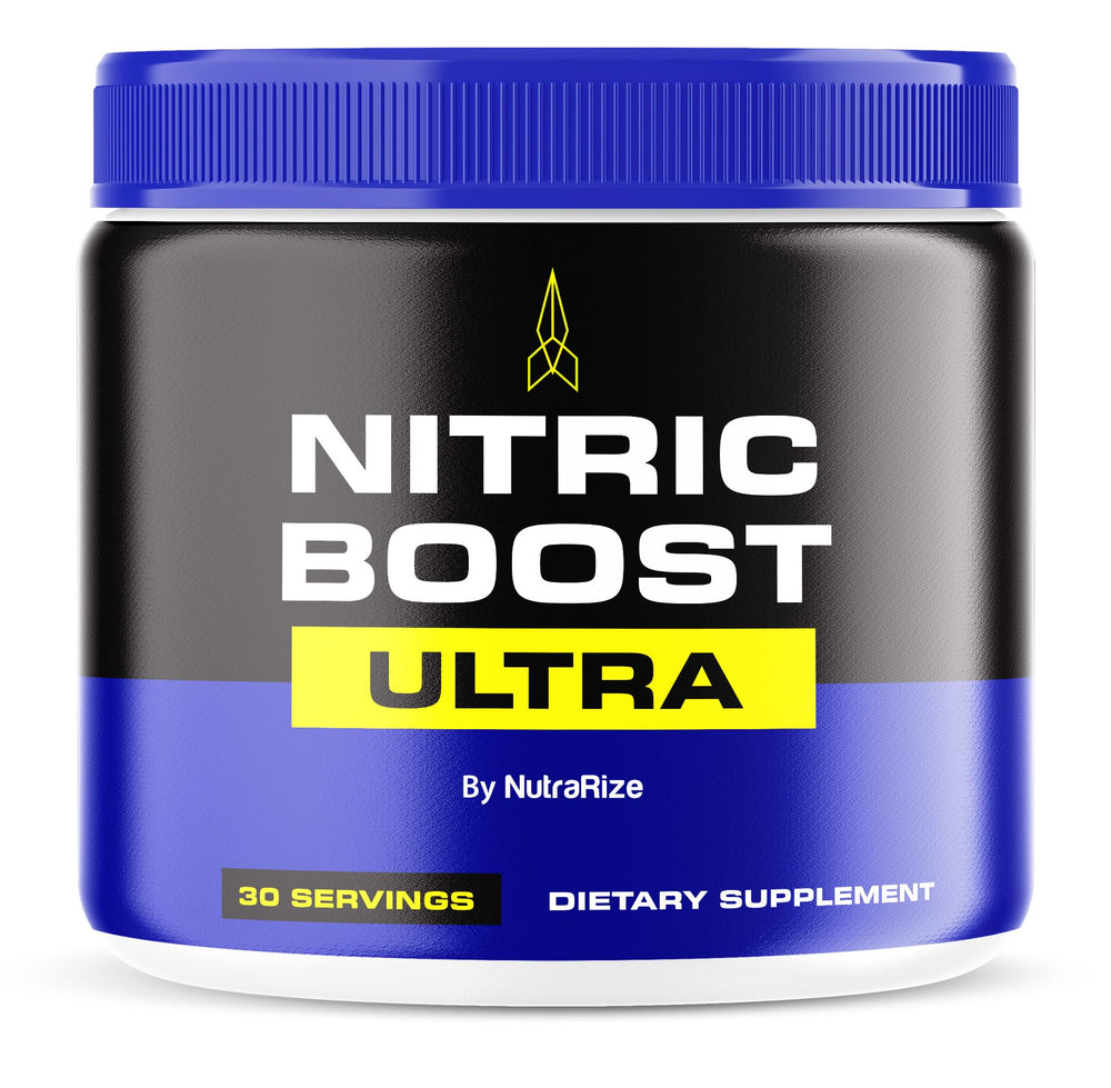 NutraRize Nitric Boost Ultra jar on a plain background