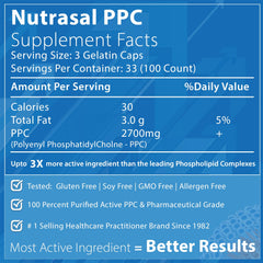 Side view of Nutrasal PhosChol 900mg bottle
