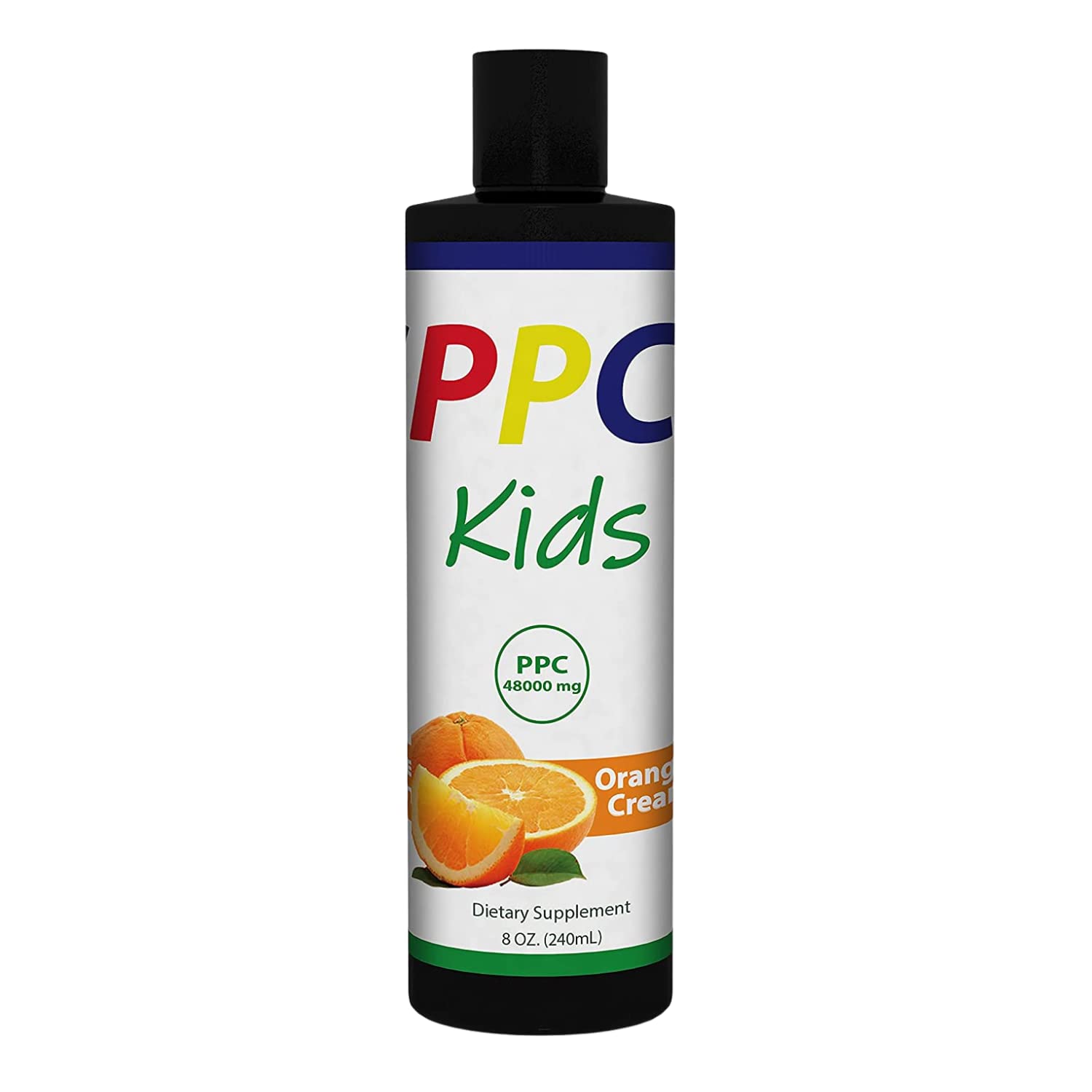 Nutrasal PhosChol PPC Kids 8 oz bottle with orange cream label