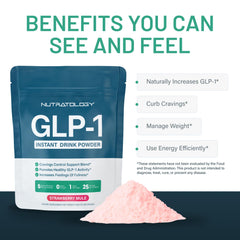 Nutratology GLP-1 Booster dry mix scoop ready to blend.