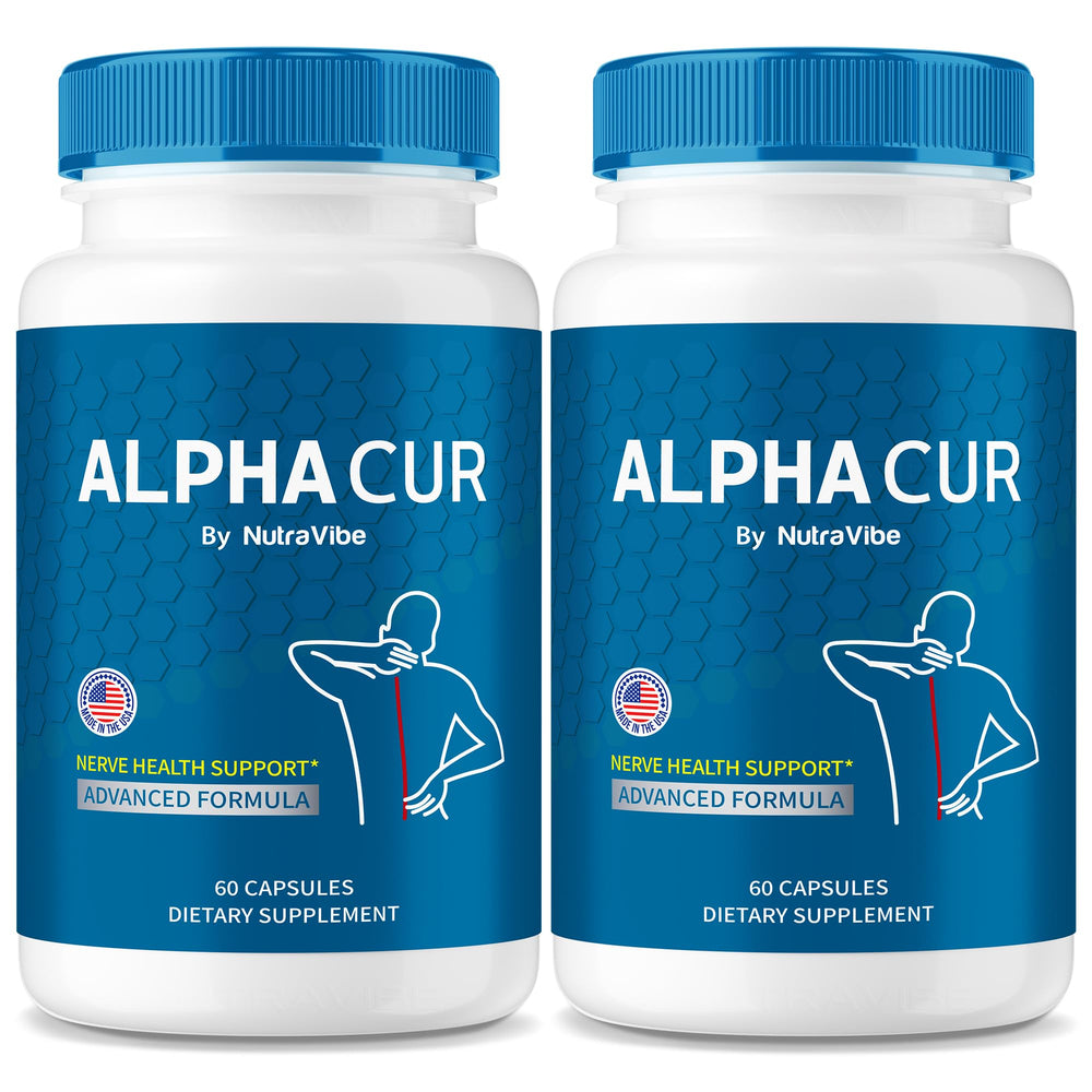 NutraVibe AlphaCur capsules pack front for daily nerve support